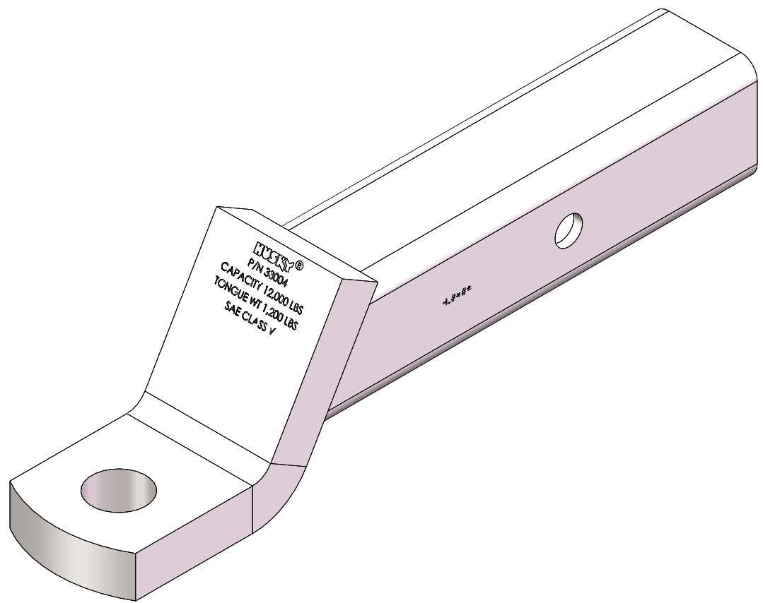 Husky Towing 2.5" Hollow Bm, Cl V, 9.5" L, 2.5" D  Towing 2.5  Hollow Bm, Cl V,