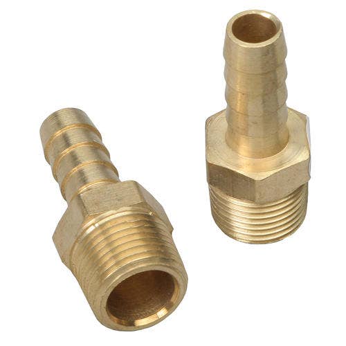 Trans-Dapt 2270 Brass Straight Fuel Hose Fittings - Set Of 2 Trans Dapt  Adapter