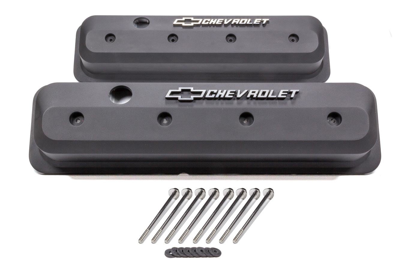Gm-141-840 Chevrolet Bowtie Slant Valve Covers Centerbolt Small Block Black