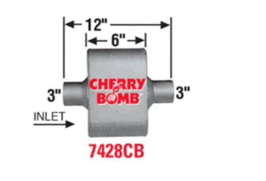Cherry Bomb Performance Muffler P/N:7428Cb Cherry Bomb Extreme (R) Exhaust
