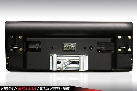 Fab Fours K1200-1 Ranch Winch Tray   Winch Mount Black Steel; Compatibility -