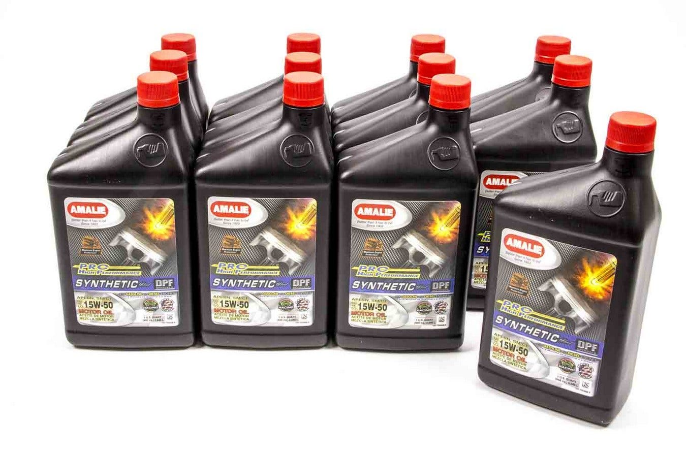 Amalie (160-75636-56-12Pk) 15W-50 Pro High Performance Synthetic Blend Motor Oil