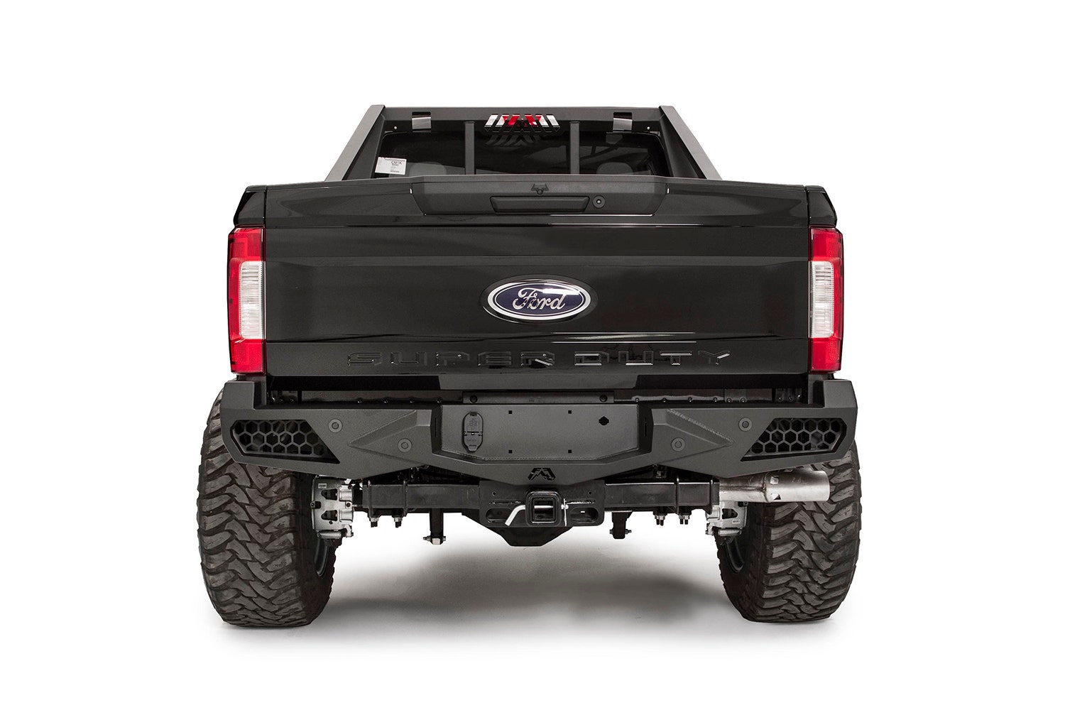 Fab Fours Fs17-E4151-1 Vengeance Rear Bumper   Bumper Vengeance; With Bull Bar -