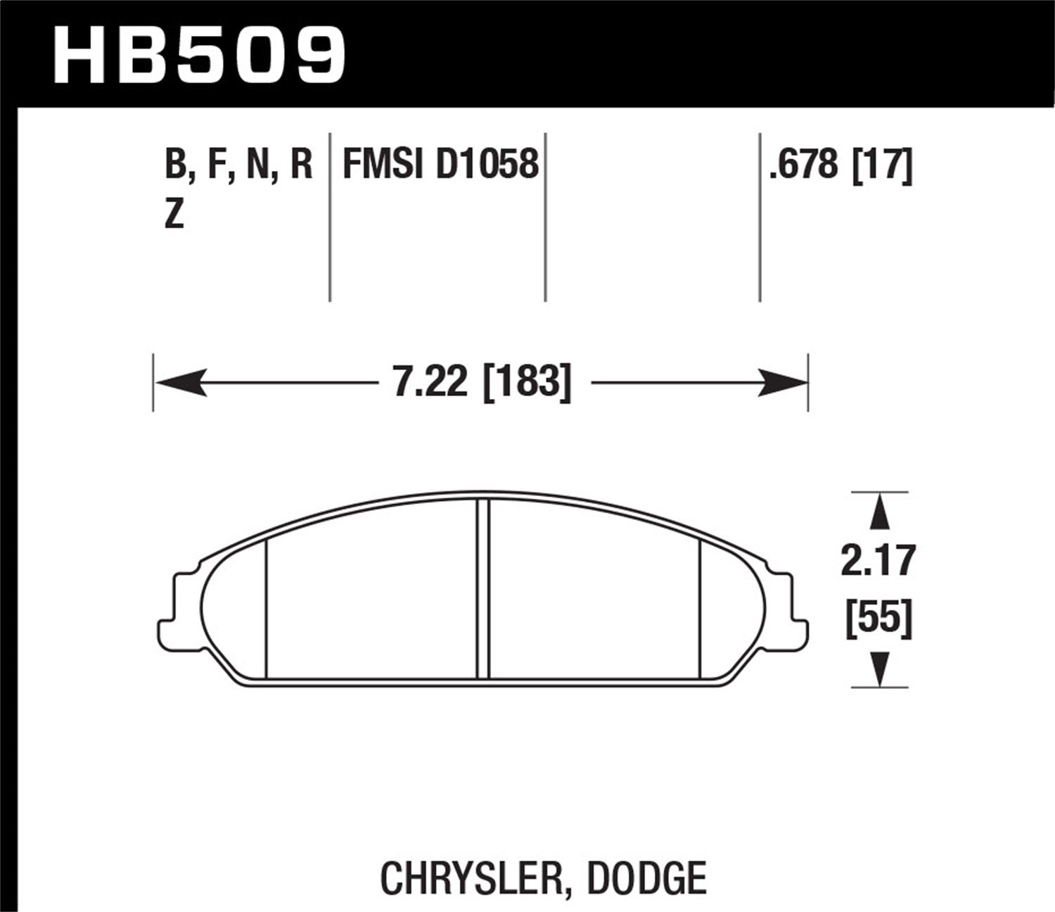 Hawk Performance Hb509b.678 Hps 5.0 Disc Brake Pad   Hps 5.0 Disc Brake Pad