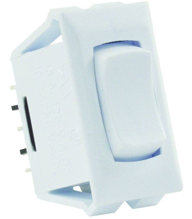 Jr Products 12695 White Spdt Mom-On/Off/Mom-On Switch   Multi Purpose Switch;