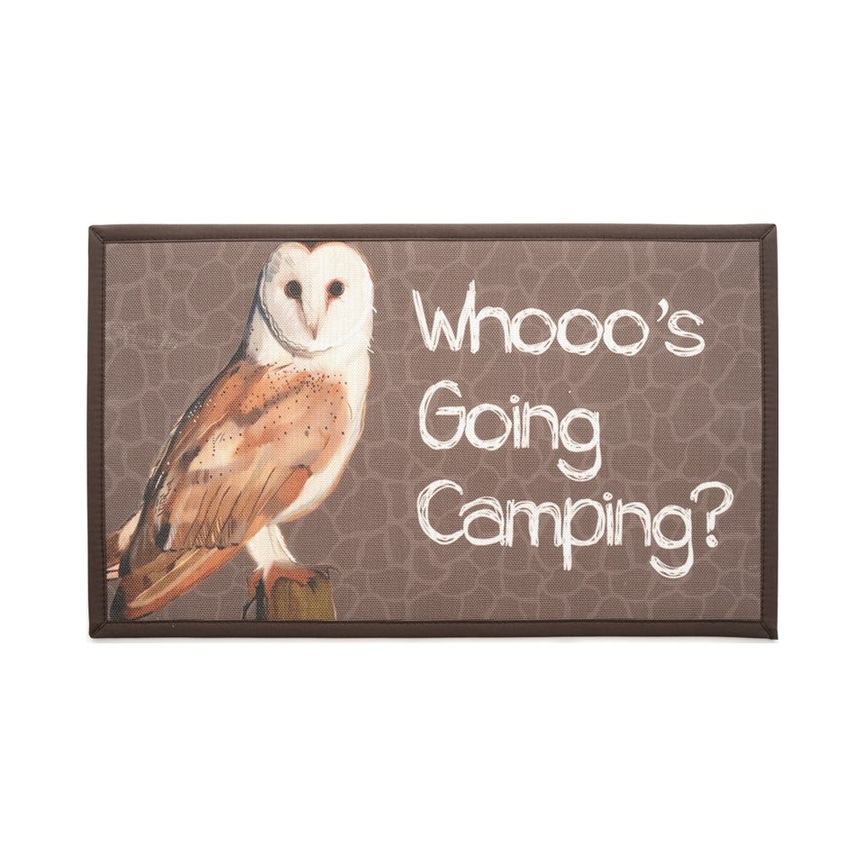 Whooos Going Camping Textilene Mat Whooos Going Camping Textilene Mat
