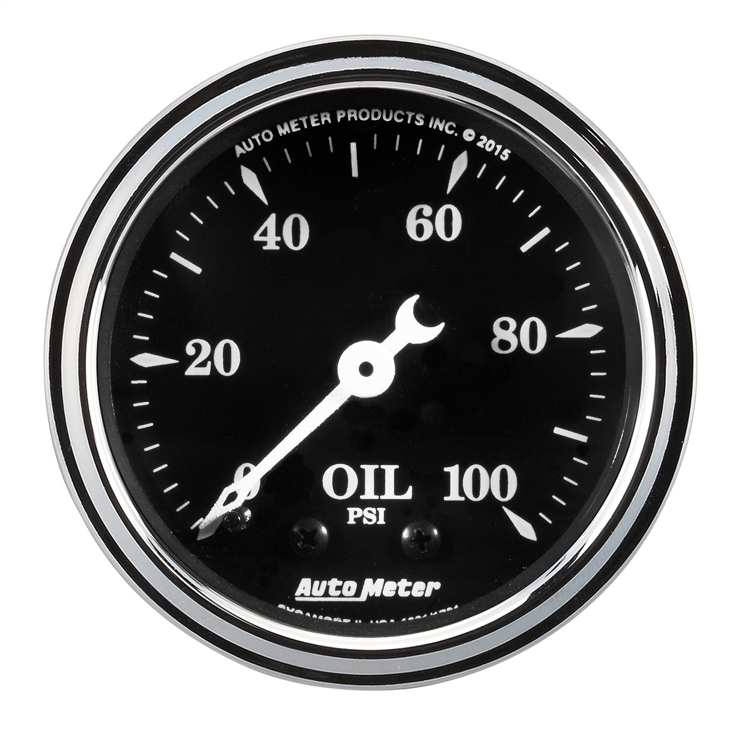 Autometer 1721 Old Tyme Black Mechanical Oil Pressure Gauge   Old Tyme Black