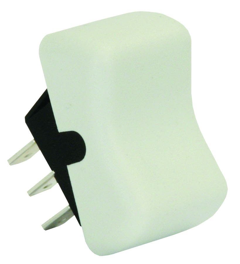 Jr Products 13075 White Spdt On/On Switch   Multi Purpose Switch; Type - Rocker,