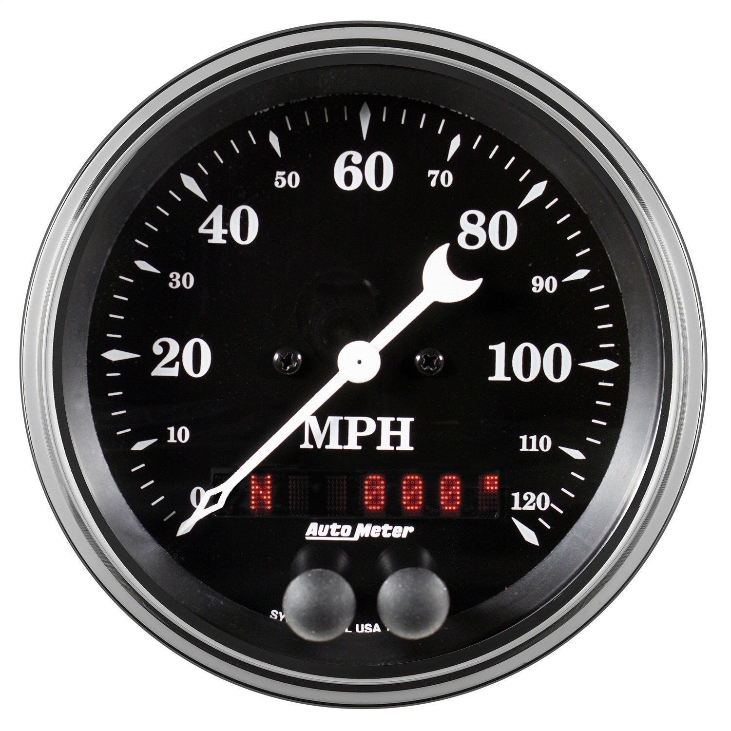 Autometer 1749 Old Tyme Black Gps Speedometer   Old Tyme Black Gps Speedometer