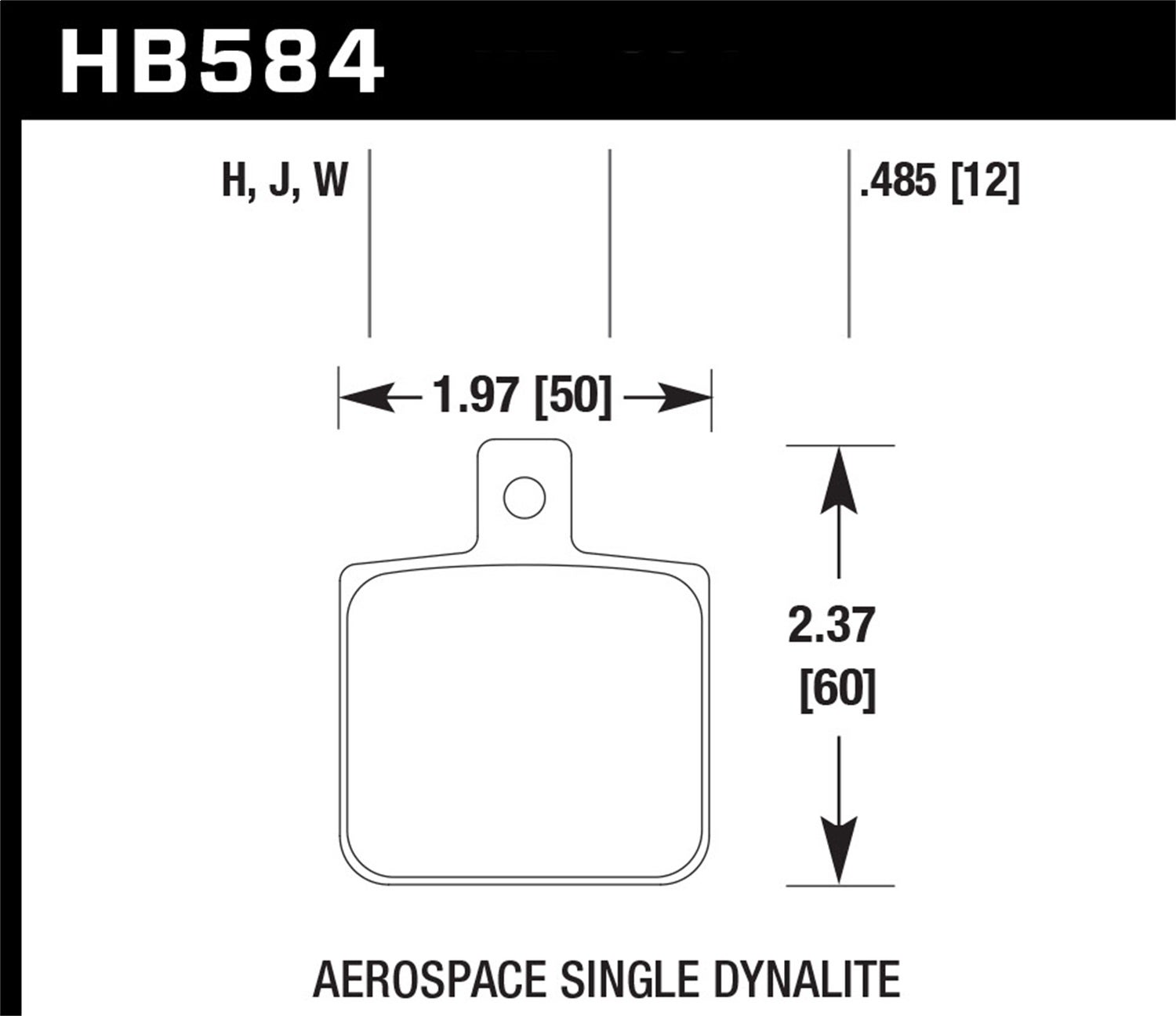 Hawk Performance Hb584f.485 Hps Disc Brake Pad   Hps Disc Brake Pad