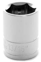 Performance Tool W32026 1/2 Drive 6-Point Socket, 13/16   Socket; Type -