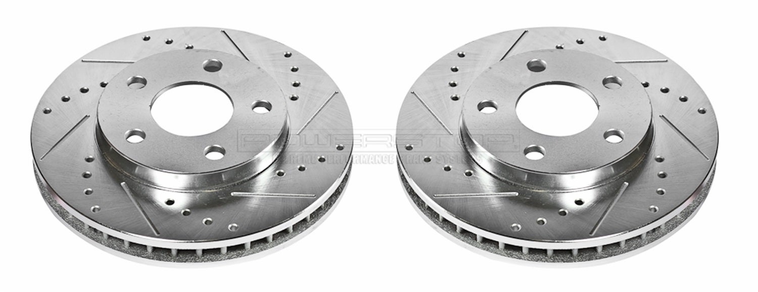Power Stop Ar8250xpr Front Evolution Drilled & Slotted Rotor Pair Power Stop