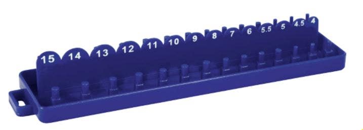1/4' Dr. Met Socket Tray   Socket Storage Rail  Socket Drive Size - 1/4 Inch