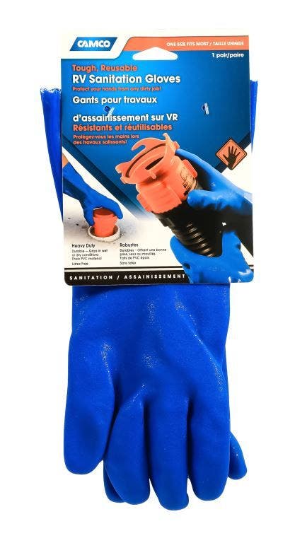 Camco Durable All Purpose Rv And Camper Reusable Sanitation Gloves - Will Grip