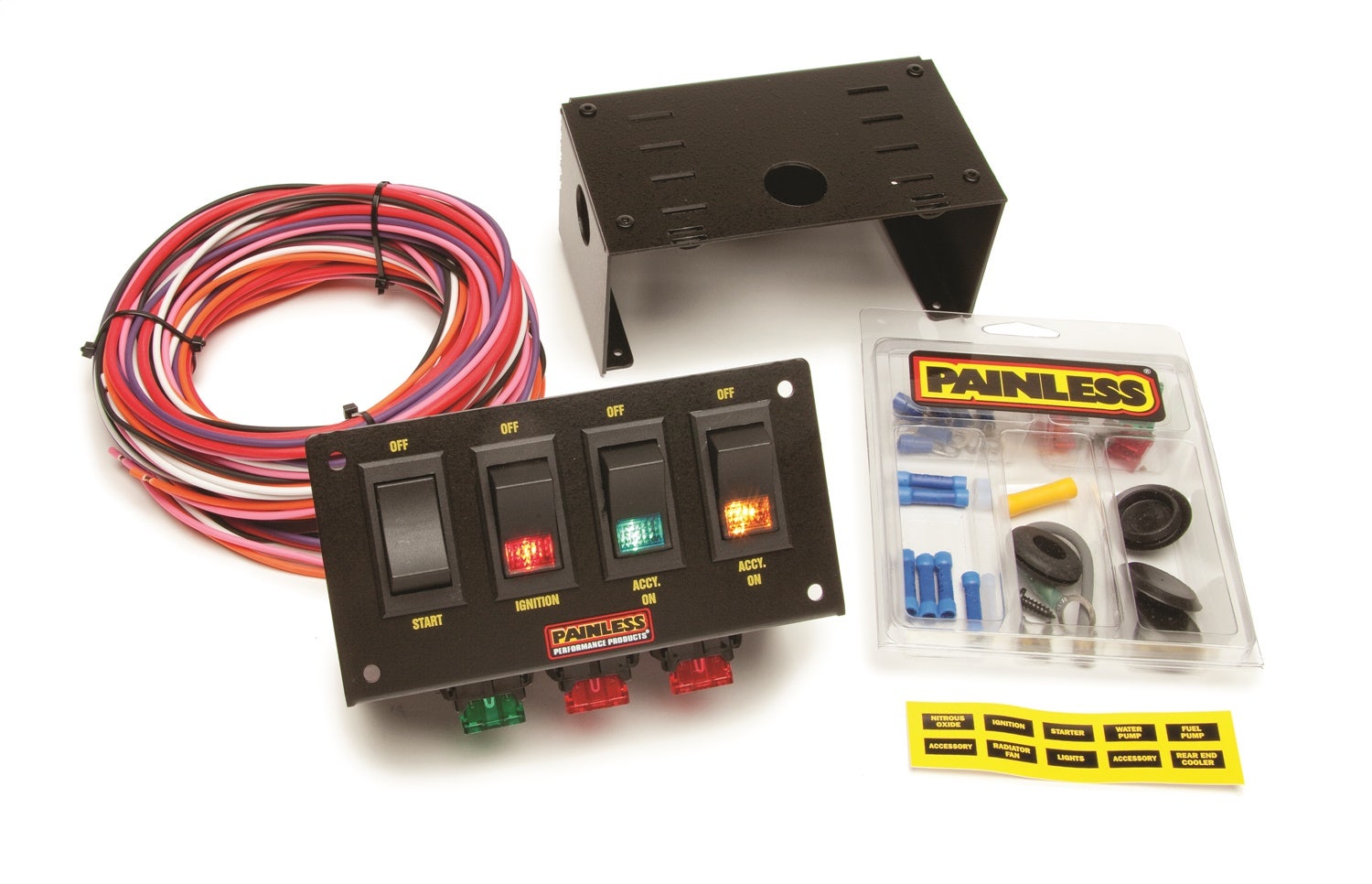 Painless Wiring 50301 4 Switch Fused Panel   4 Switch Fused Panel