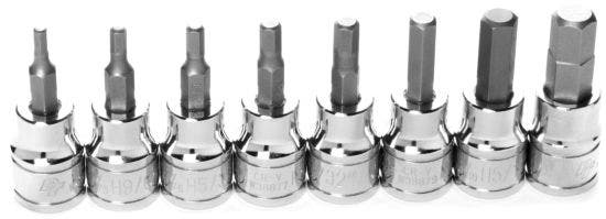 Performance Tool W38870 8 Piece 3/8 Drive Sae Hex Bit Socket Set 1/8", 9/64",