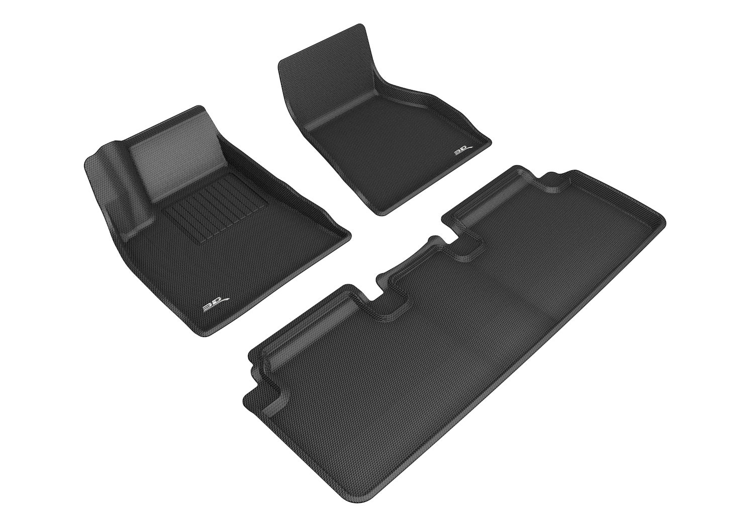3D Kagu Floor Mat 2 Row Set Black 3D Kagu Floor Mat 2 Row Set Black