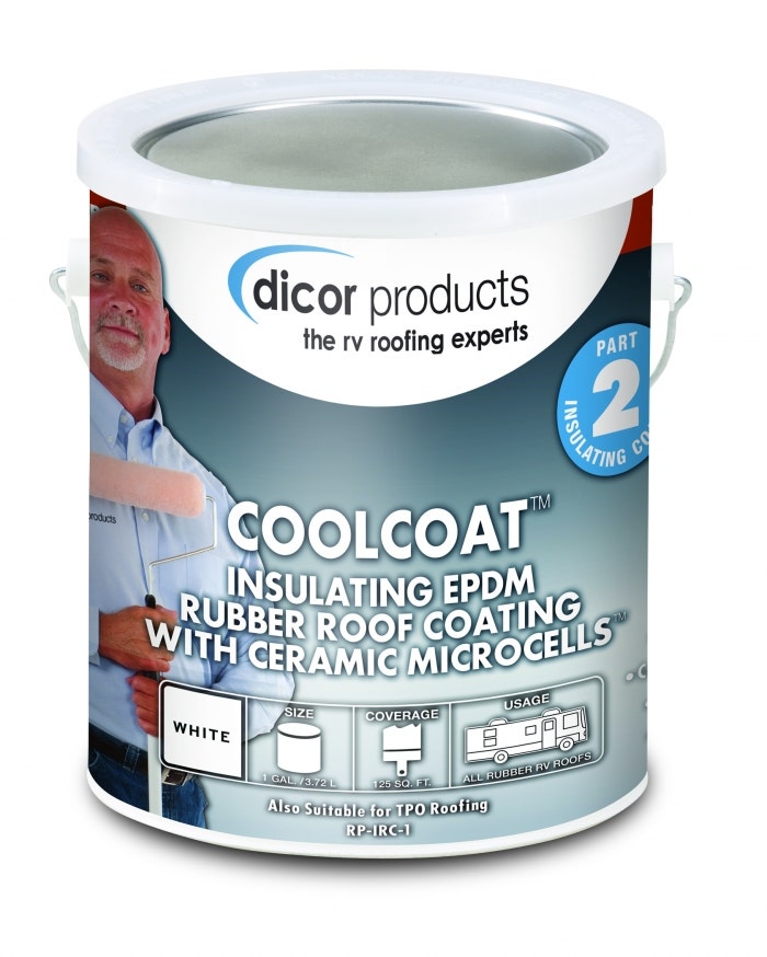 Dicor Rp-Irc-1 Coolcoat Roof Coating - 1 Gallon , White   Coolcoat Roof Coating