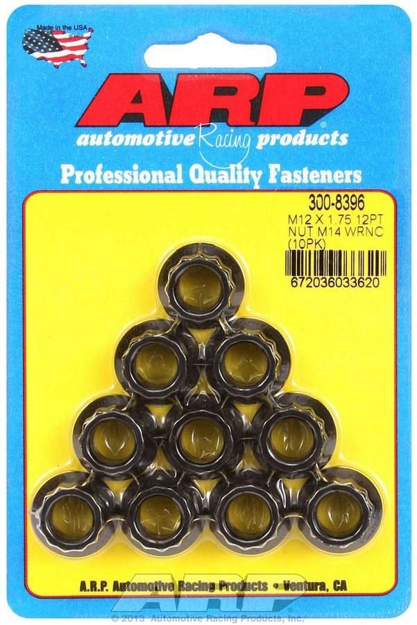 Arp 300-8396 12Mm X 1.75 12-Point Nut - 10 Piece Arp  12Mm X 1.75 12-Point Nut -