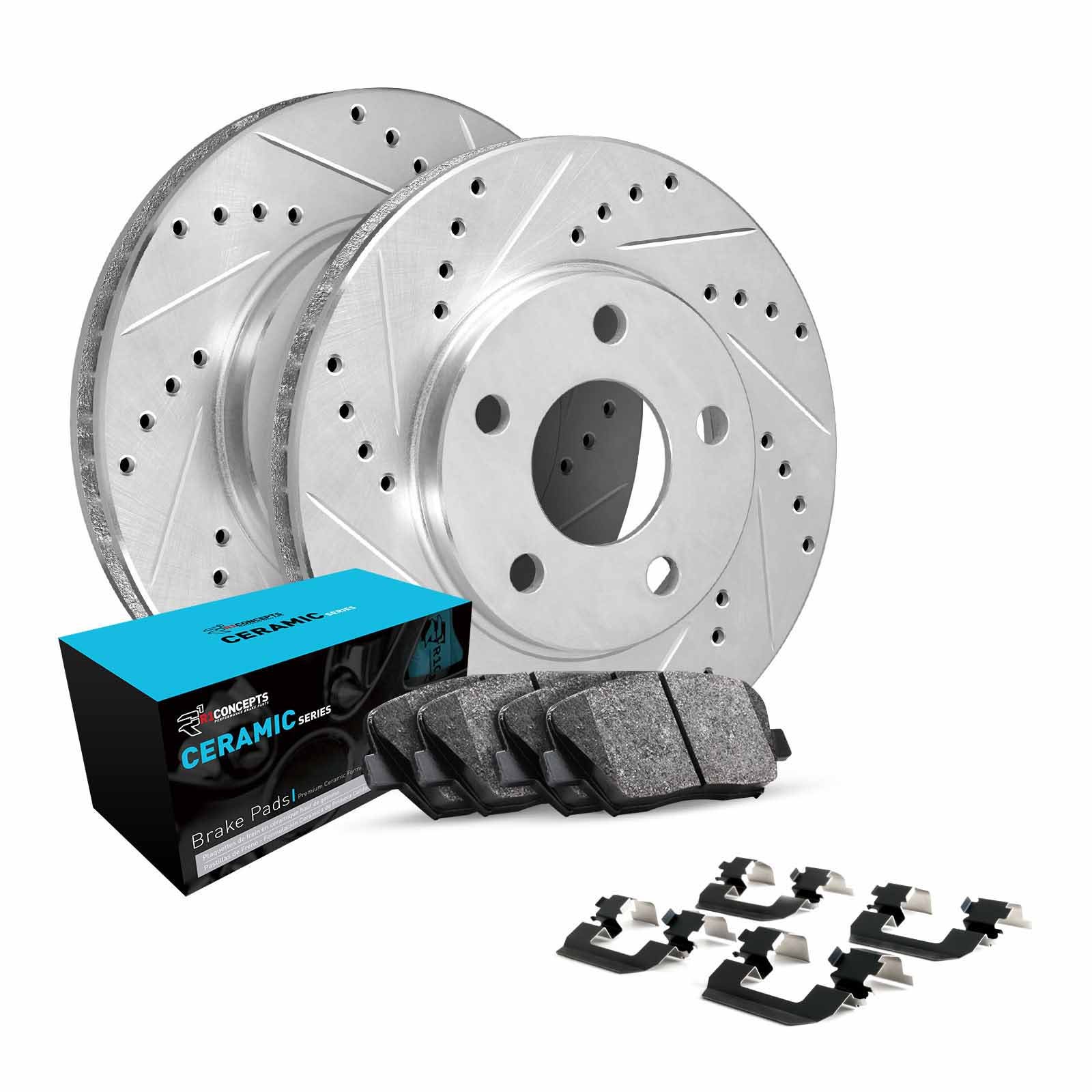 R1 Concepts Wgwh1-54103 R1 E- Line Series Brake Rotor - D/S - Silver W/ Ceramic