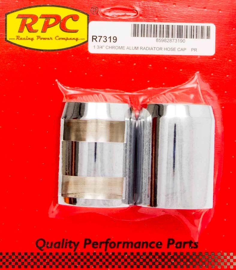 Racing Power Company R7319 Chrome Radiator Hose End - Pair   Chrome Radiator