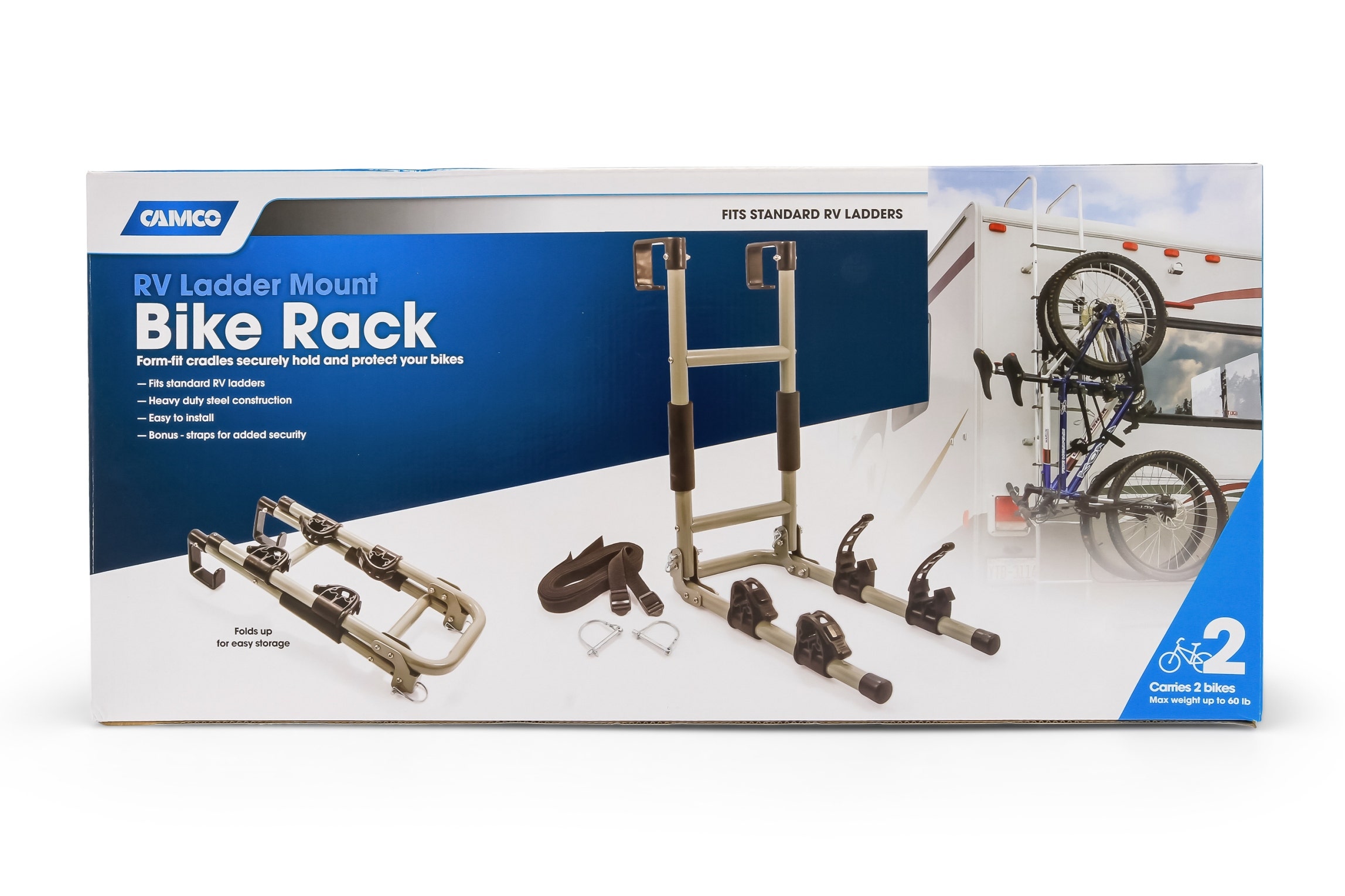 Camco Rv Ladder Mount Bike Rack - Easily Installs On Standard Rv Ladders, Holds