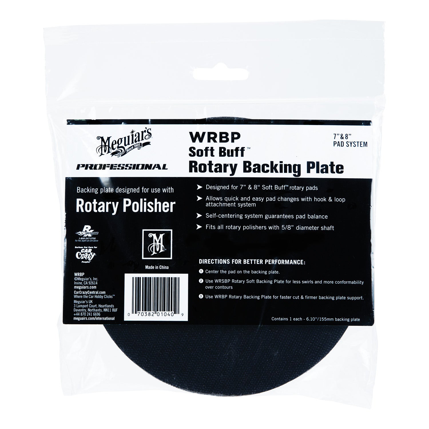 Meguiar's Soft Buff Rotary Backing (Wrbp) Meguiar S Soft Buff Rotary Backing ()