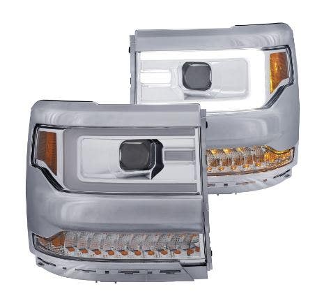 Anzo Usa 111374 Projector Headlight Set Fits 16-18 Silverado 1500 Anzo