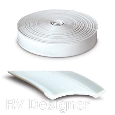 Rv Designer E361, Heavy Duty Vinyl Insert Trim, 1 Inch Wide, 25 Foot Roll, White