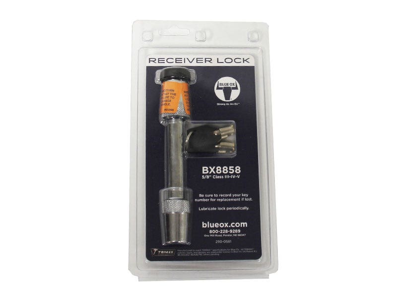 Blue Ox Bx8858 Trailer Hitch Receiver Lock   Trailer Hitch Pin; Includes Key