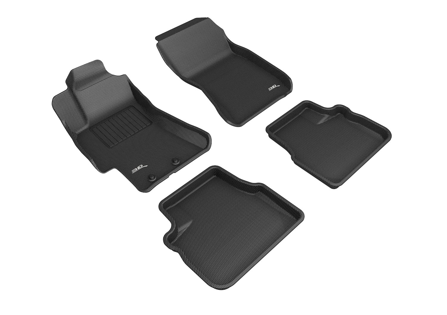 3D Kagu Floor Mat 2 Row Set Black 3D Kagu Floor Mat 2 Row Set Black