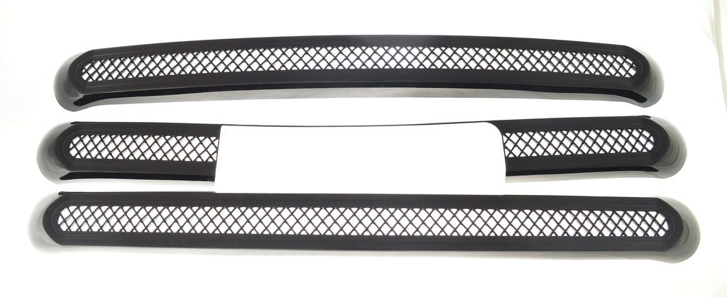 Tfp 3Pcs Gloss Black   Grille Insert  Installation Type - Overlay, Type - Mesh,