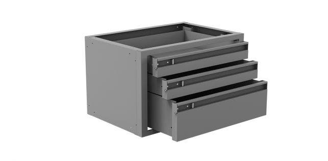 Steel 3 Drawer Cabinet 20   Storage Cabinet; Depth - 13-1/2 Inch, Height - 12