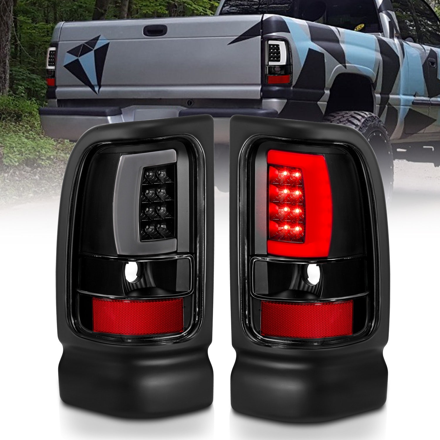 Anzo Usa 311339 Tail Light Assembly Fits 94-02 Ram 1500 Ram 2500 Ram 3500   Tail