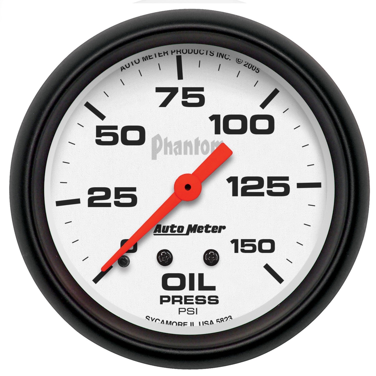 Autometer 5823 Phantom Mechanical Oil Pressure Gauge   Phantom Mechanical Oil