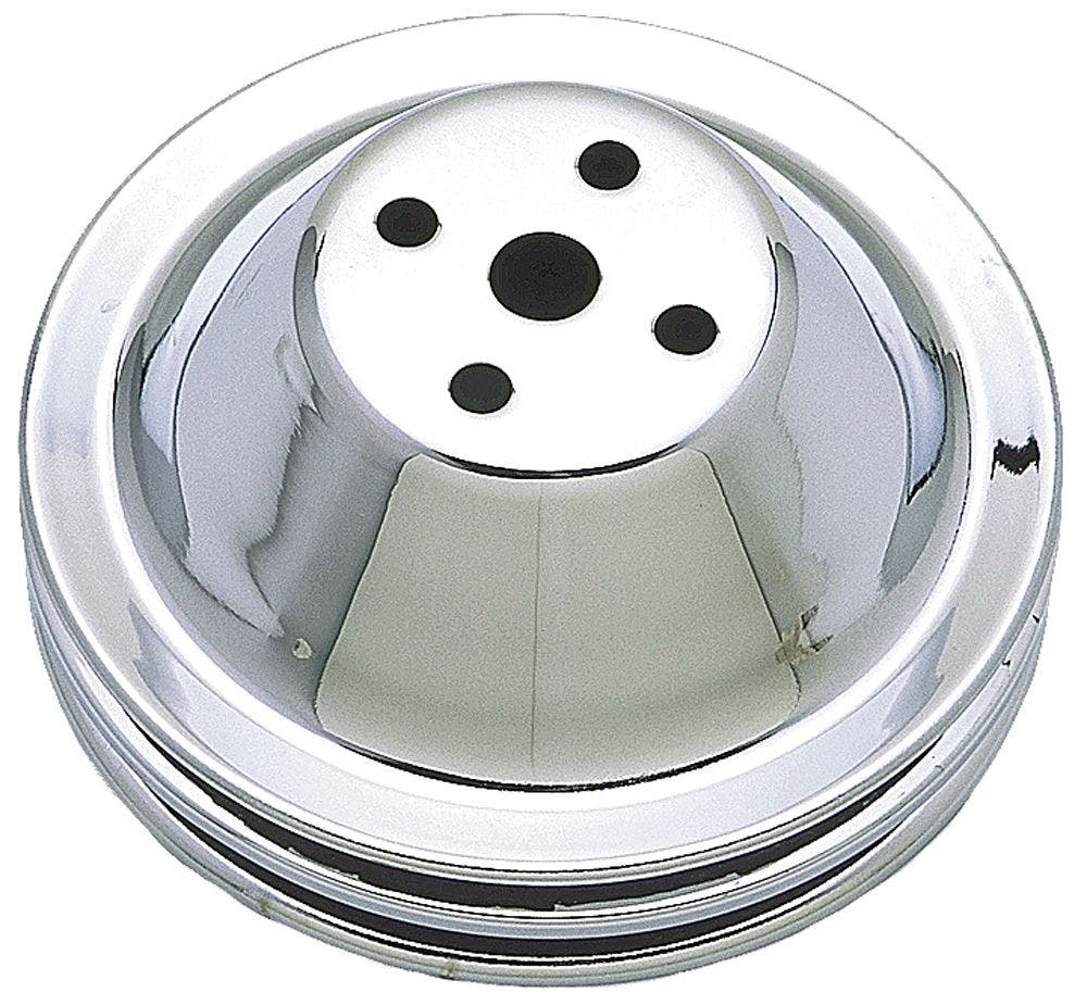 Trans-Dapt 9601 Chr Pulley Double 55-68 Trans Dapt  Water Pump Pulley;