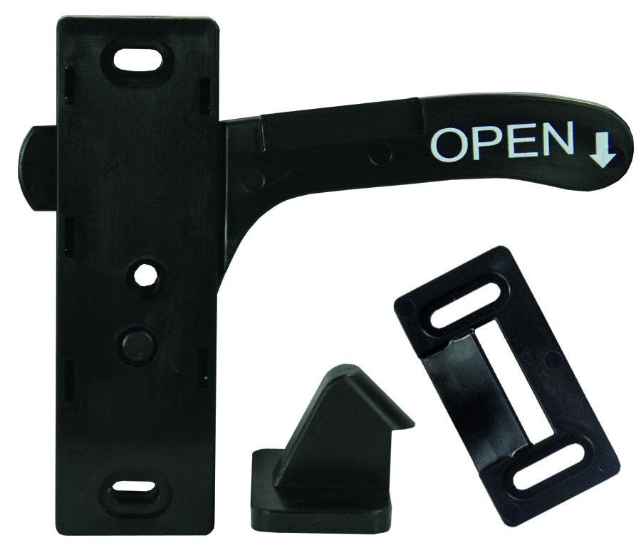 Jr Products 10765 Screen Door Latch - Right Hand , Black   Screen Door Latch;