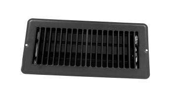 Jr Products 4" X 10" Floor Register Dampered, Metal, Black  4  X 10  Floor