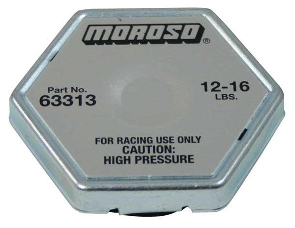 Moroso 63313 13 Lbs. Radiator Cap  Performance  Radiator Cap; Shape - Hexagon,