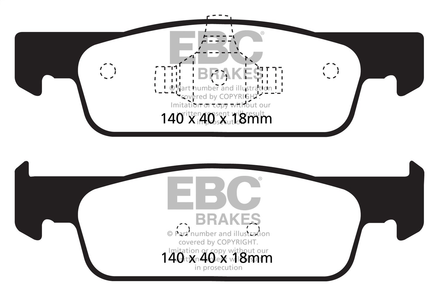 Ebc Brakes Dp22146 Greenstuff 2000 Series Sport Brake Pads Fits 16-17 Fortwo