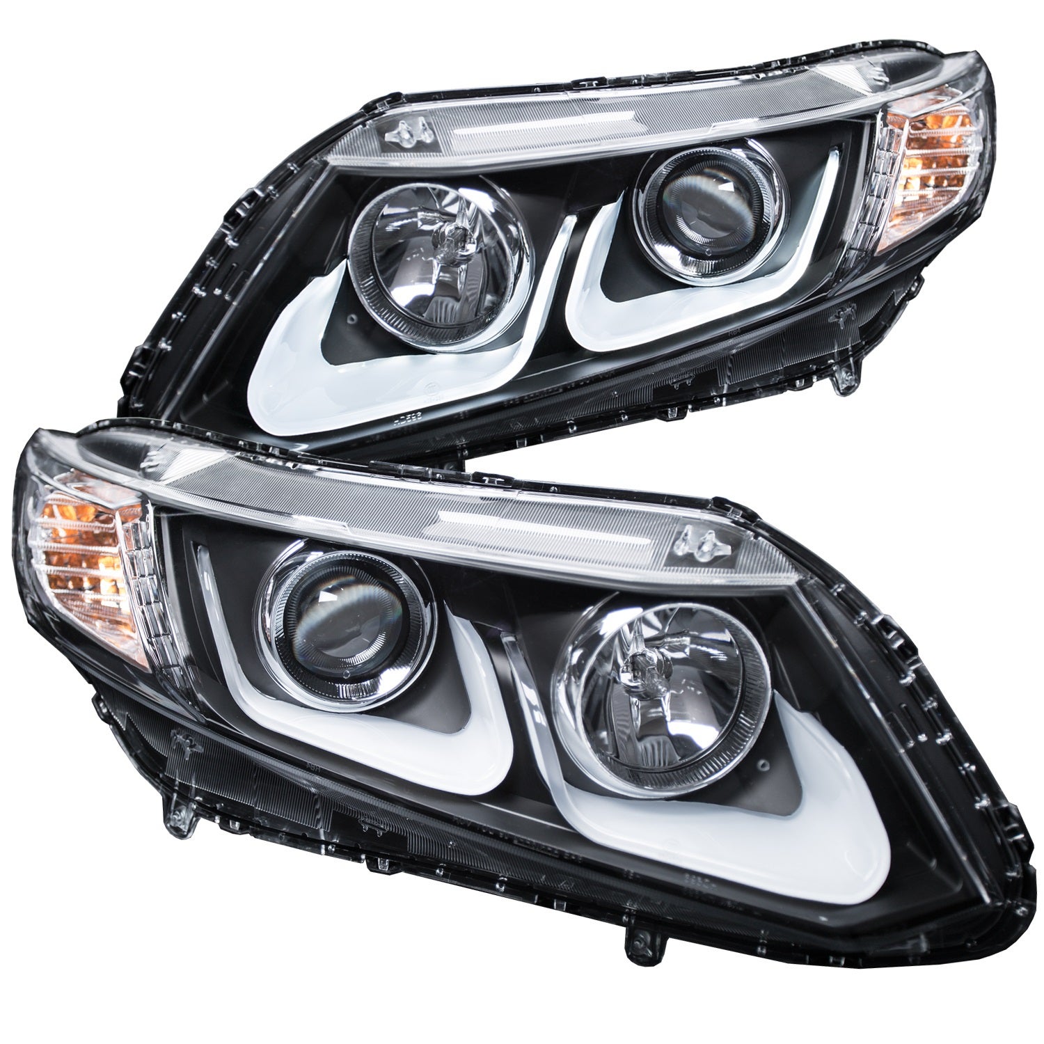 Anzo Usa 121479 Projector Headlight Set Fits 12-15 Civic   Projector Headlight