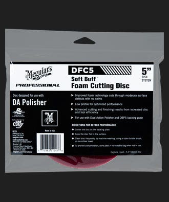 Meguiar's Dfc5 Soft Buff Da (Dual Action) 5" Foam Cutting Disc, 1 Pack   Buffing