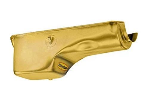 Milodon 30710 Steel, Gold Zinc Plated Stock Replacement Oil Pan For Big Block