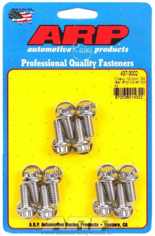 S/S Rear End Cover Bolt Kit - 12-Bolt Chevy S/S Rear End Cover Bolt Kit -