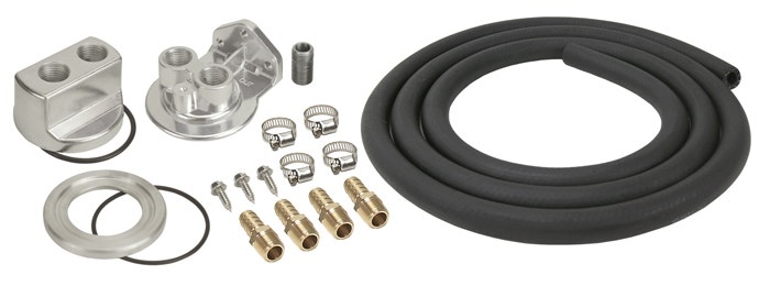 Derale 15716 Engine Oil Filter Relocation Kit  14204 Auto Trans Oil Pan;