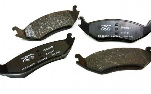 Brake Pad Rear Sport Pads Baer Brakes D0627 Brake Pad; Recommended Use - Street,