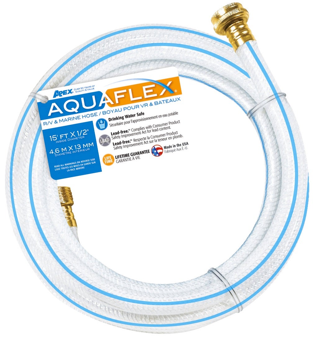 Teknor Apex 7503-15 Aquaflex Rv/Marine Hose - 1/2" X 15'   Fresh Water Hose