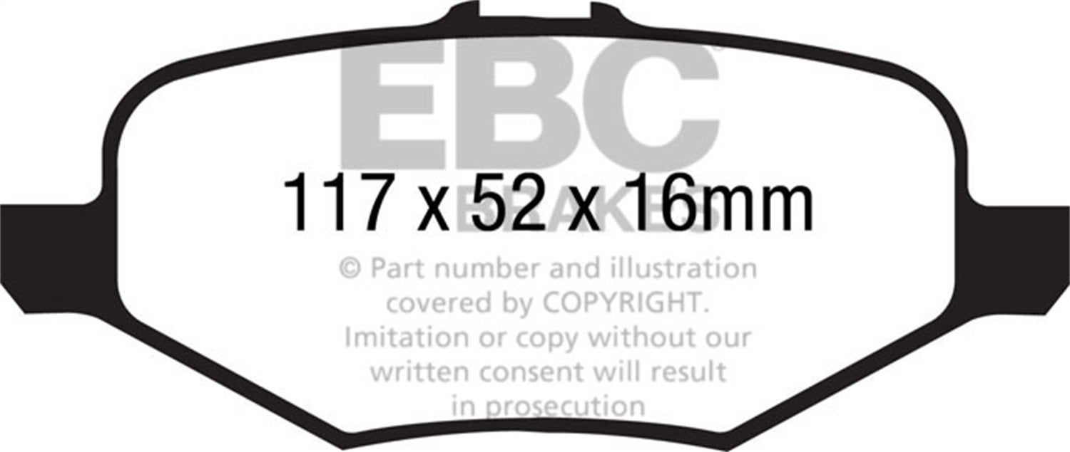 Ebc Brakes Dp41887r Yellowstuff Street And Track Brake Pads   Yellowstuff Street