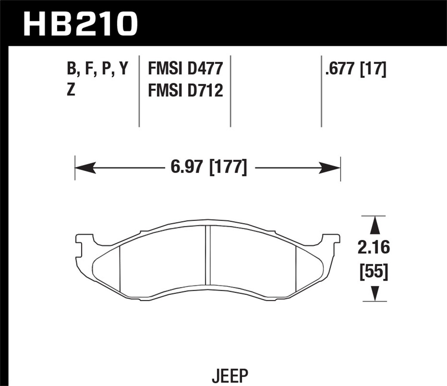 Hawk Performance Hb210y.677 Lts Disc Brake Pad   Lts Disc Brake Pad