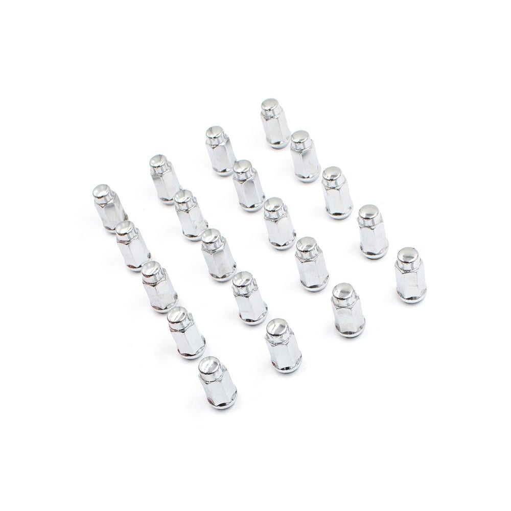Wheel Accessories Parts Set Of 20 Chrome 12X1.5 Lug Nut Kit Bulge Acorn 1.90"